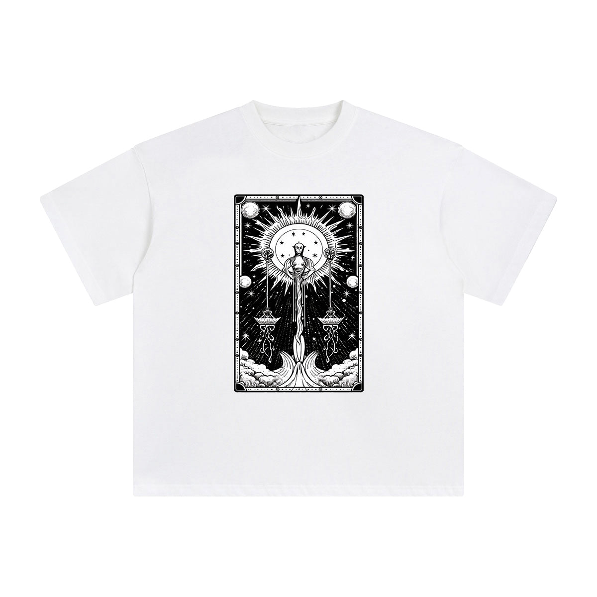 Universe Tarot Card Graphic Tee-INNBLAC Fashion Apparel