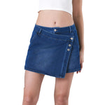 High Stretch Skinny Zip Button Layered Look 3 Inch Casual Shorts