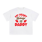 My Heart Belongs To Daddy Graphic Tee-INNBLAC Fashion Apparel