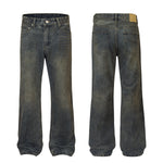 Wrinkle Wash Vintage Straight Jeans