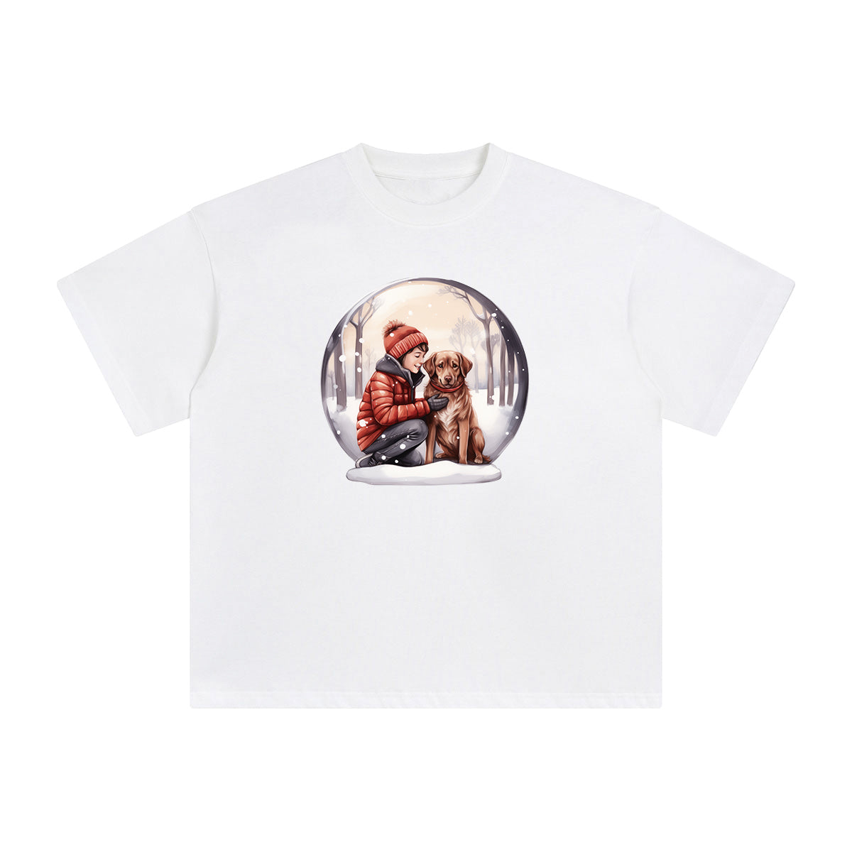 Valentine Snow Globe Graphic Tee-INNBLAC Fashion Apparel