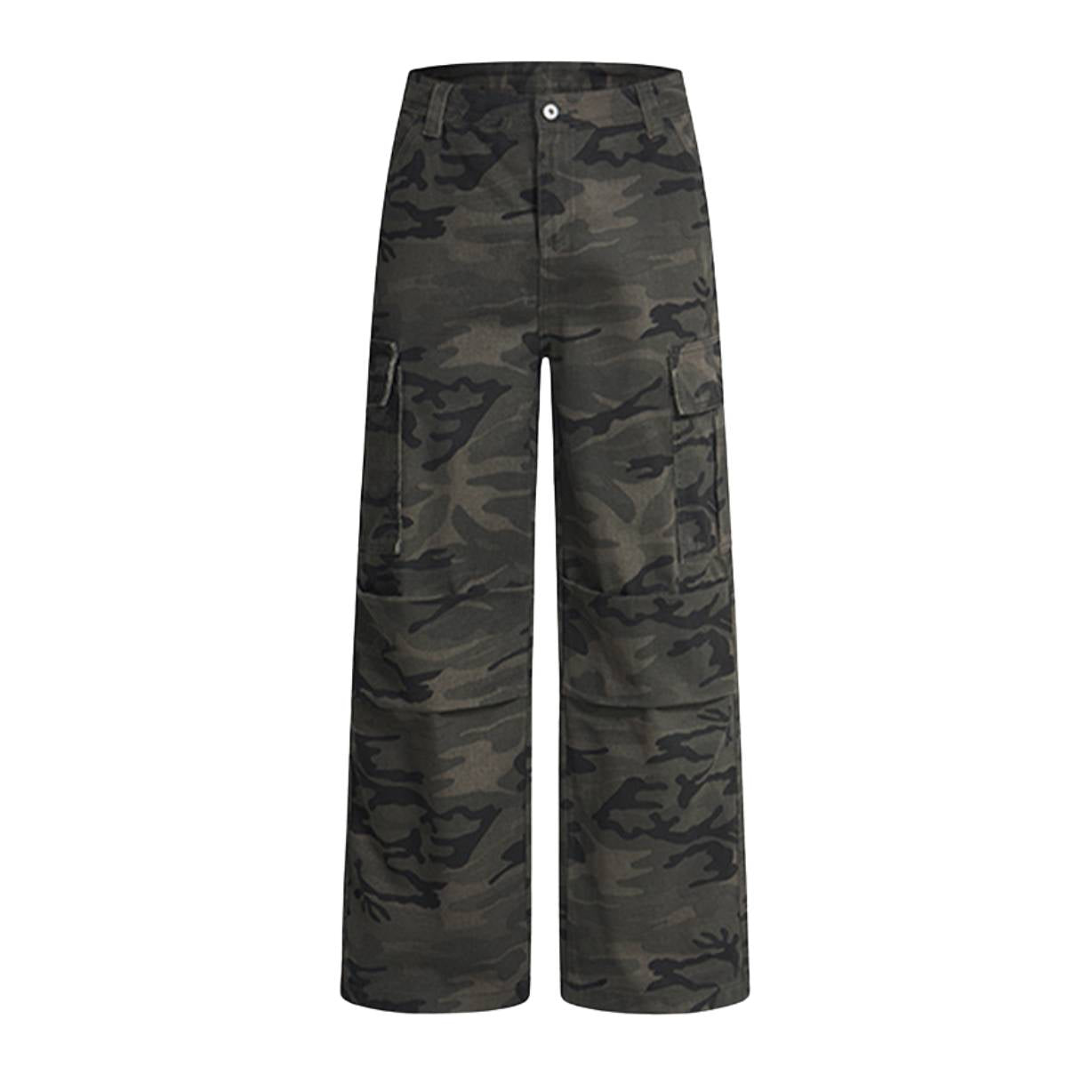 Vintage Camo Heavy Wash Relaxed Cargo Pants