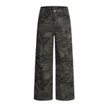 Vintage Camo Heavy Wash Relaxed Cargo Pants