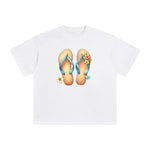 Summer Vacation Slippers Graphic Tee-INNBLAC Fashion Apparel