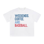 Weekends Coffee And Baseball Graphic Tee-INNBLAC Fashion Apparel