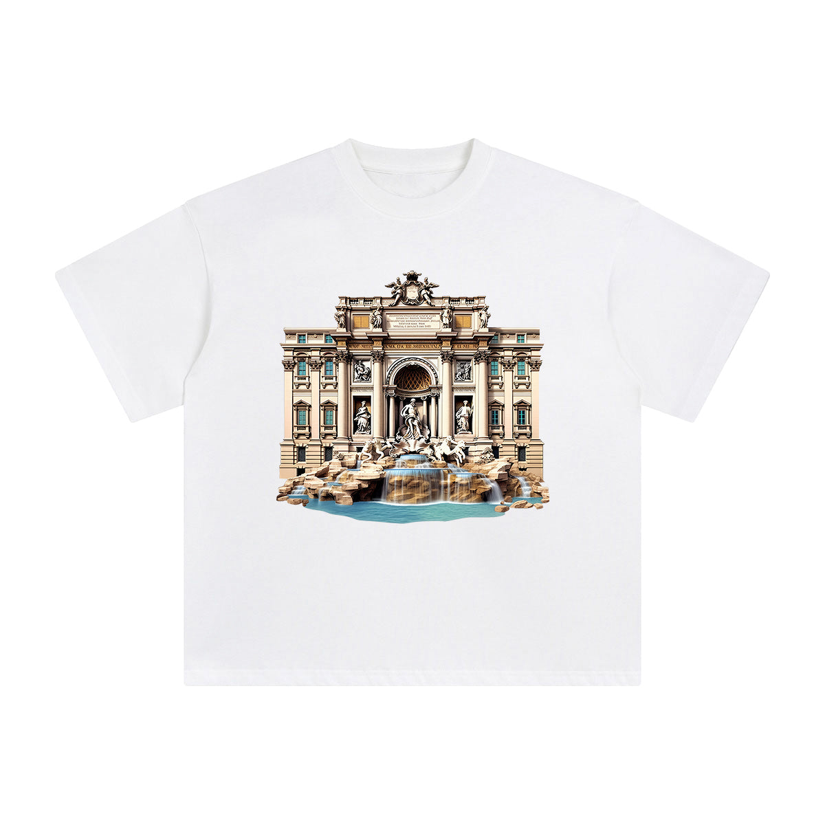 Trevi Fountain Graphic Tee-INNBLAC Fashion Apparel