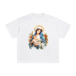 Mother Mary and Baby Jesus Graphic Tee-INNBLAC Fashion Apparel