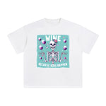 Beautiful Skeleton & Wine Graphic Tee-INNBLAC Fashion Apparel