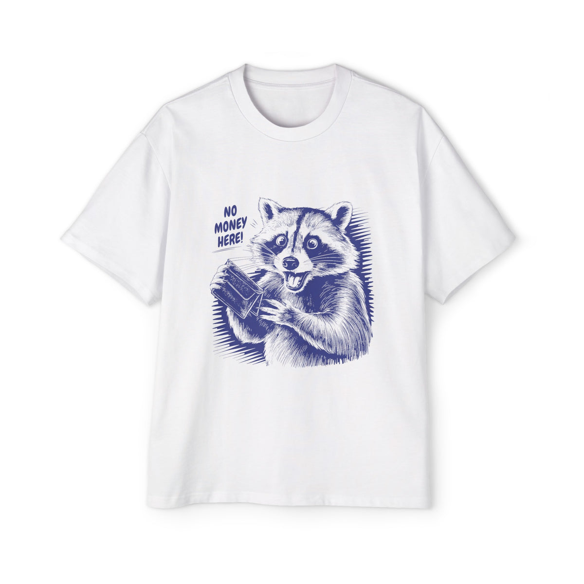 Raccoon Have No Money Here Graphic Tee-INNBLAC Fashion Apparel