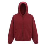 Vintage Oversized Full Zip Kangaroo Pocket Hoodie