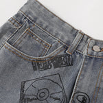 Bermudas vaqueras rasgadas con parches de camuflaje