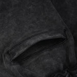 Stone-Washed Raw-Edge Sweat Shorts