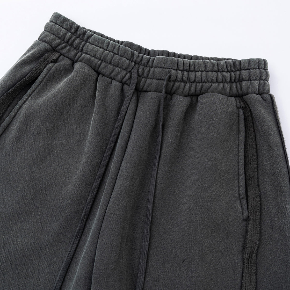 Straight Leg Fleece Deconstructed Sweatpants