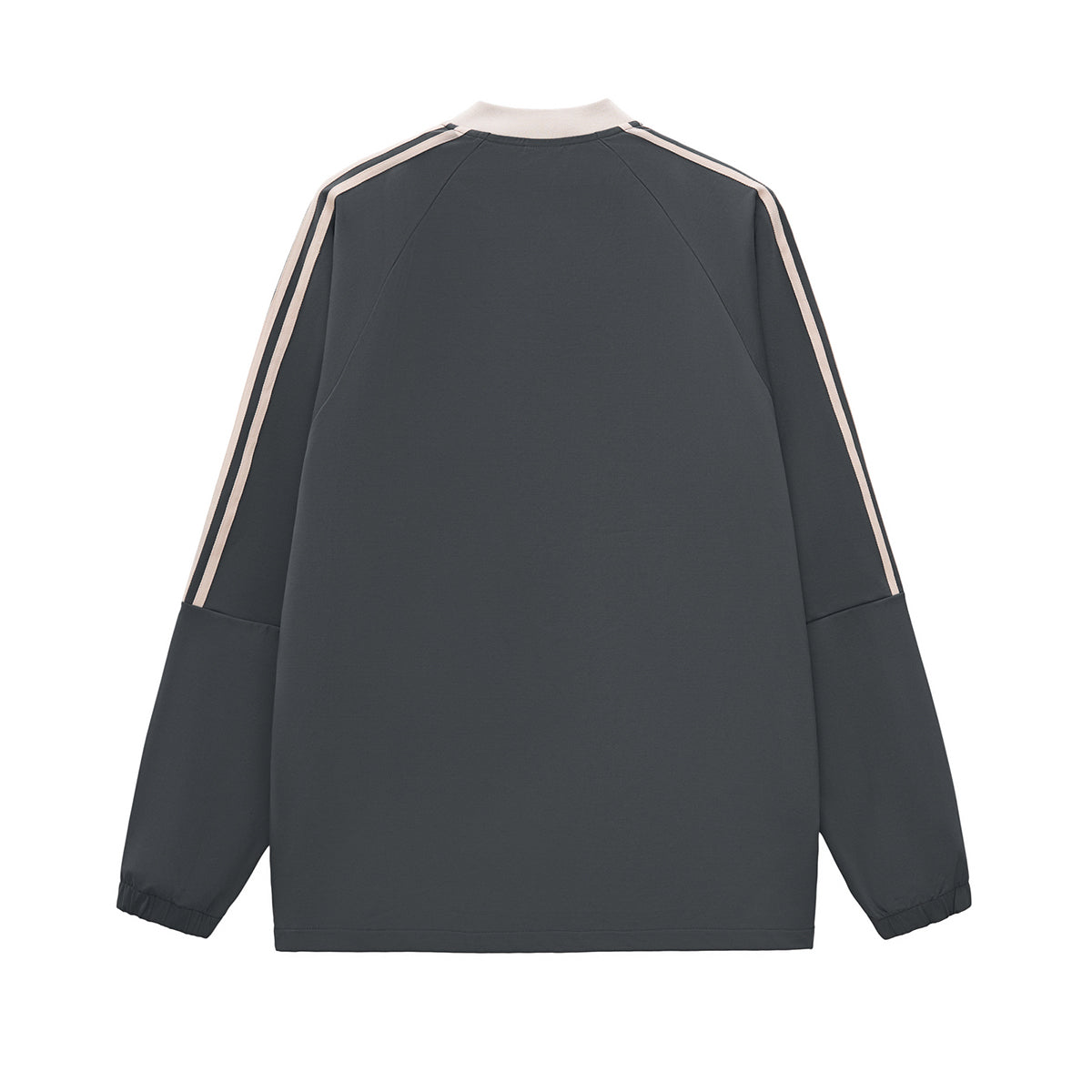 Contrast Stripes Two-Tone V-Neck Sweatshirt