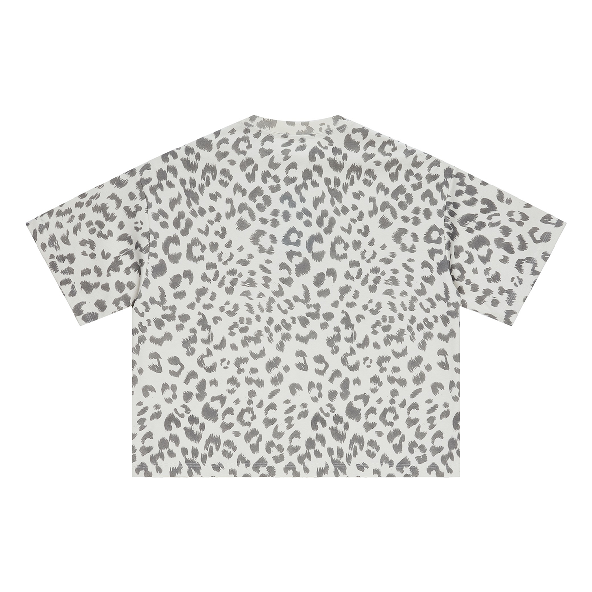 Leopard Print Oversized Short Sleeve Tee Shirt