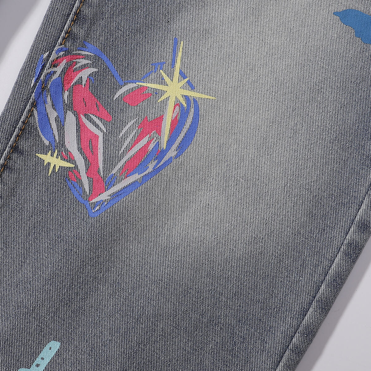 Streetwear Graffiti Printed Baggy Jeans