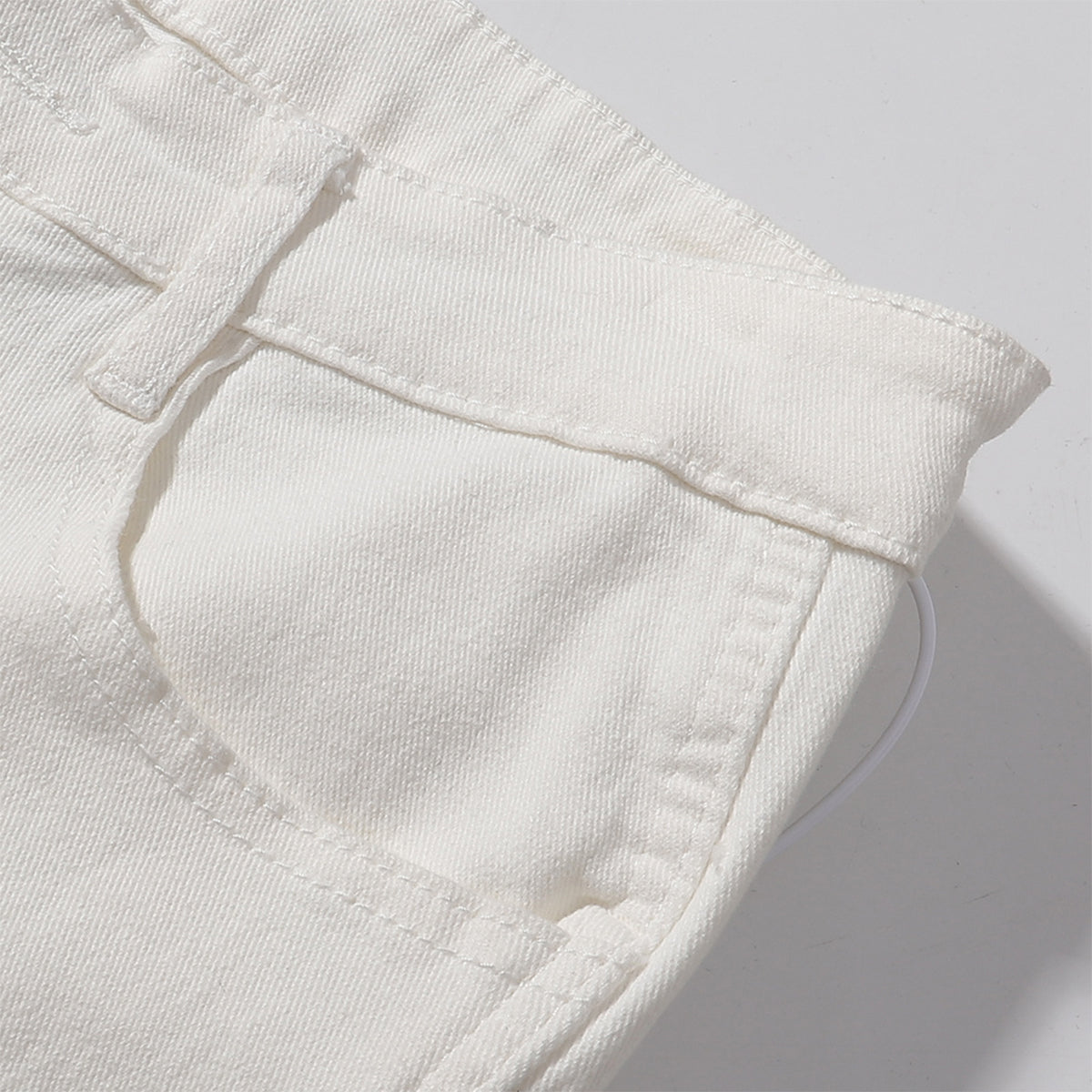 Snap Detail Slight Flared Hem Cargo Pants