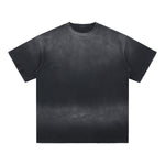 Camiseta de algodón con bordes desgastados y degradados de 7.8 oz