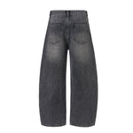 High Waisted Wide Leg Vintage Washed Casual Jeans