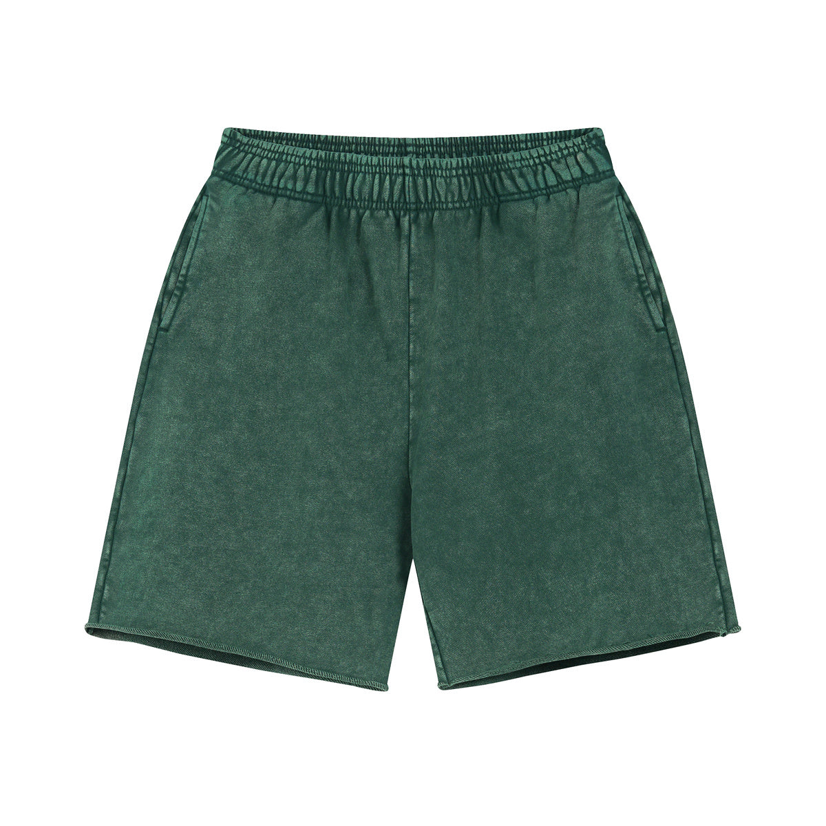 Raw Edge Washed Short Pants-INNBLAC Fashion Apparel
