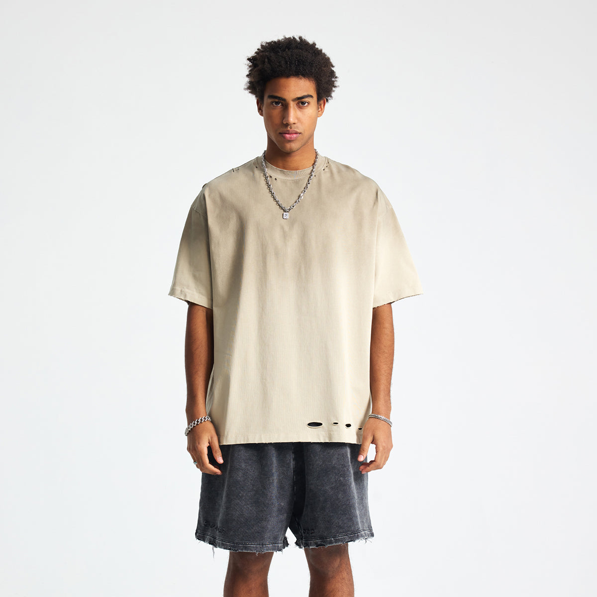 Vintage Distressed Baggy T Shirt 7.5oz