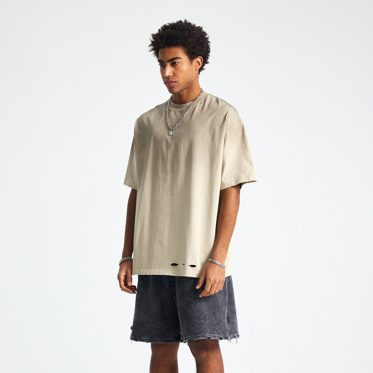 Vintage Distressed Baggy T Shirt 7.5oz