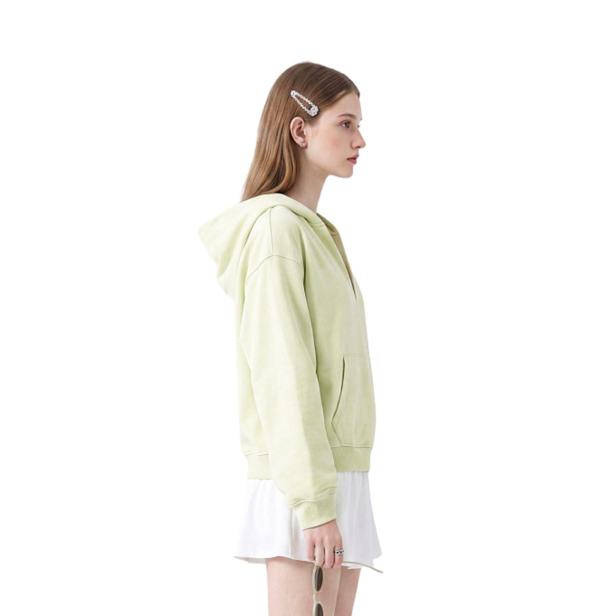 Old Money Drop‑Shoulder Loose V‑Neck Hoodie