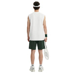 Panelled Back Seam Sleeveless T-Shirt