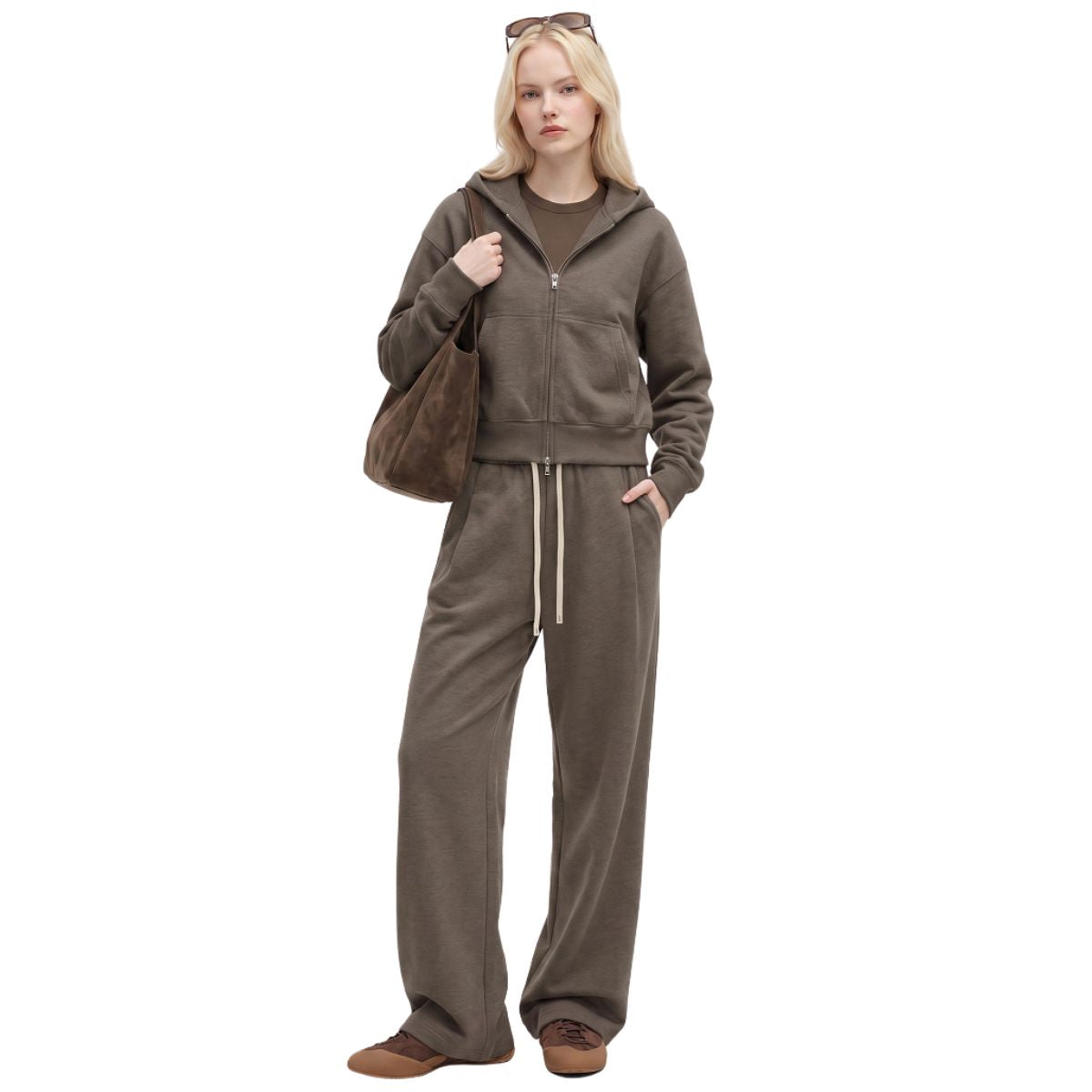 Quiet Luxury Old Money Zip‑Up Hoodie Sweatshirt