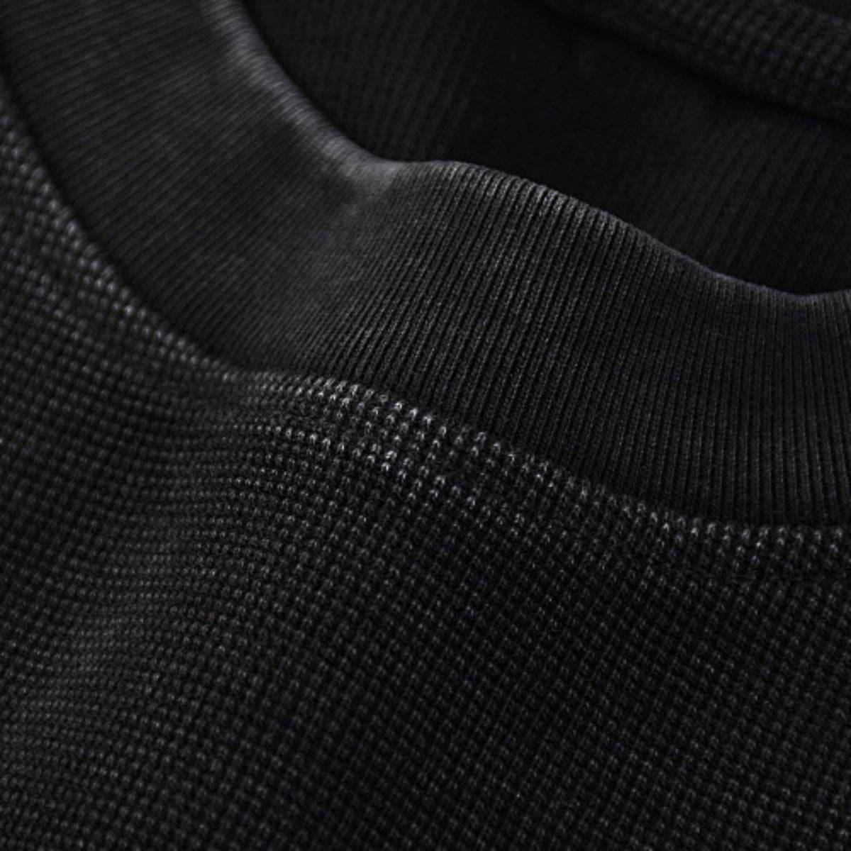 340G Vintage Wash Waffle Knit Relaxed Fit T-Shirt