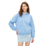 Color‑Block Ribbed Loose Warm Hoodie