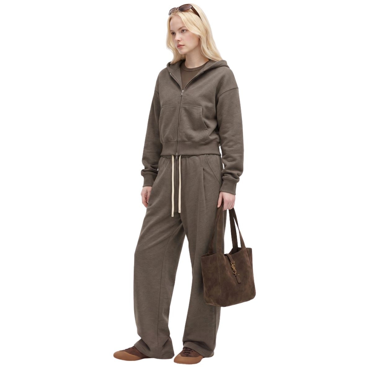 Quiet Luxury Old Money Zip‑Up Hoodie Sweatshirt