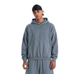 Sudadera con capucha pesada de color sólido