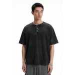 Camiseta de algodón lavado vintage Batik de 8,25 oz