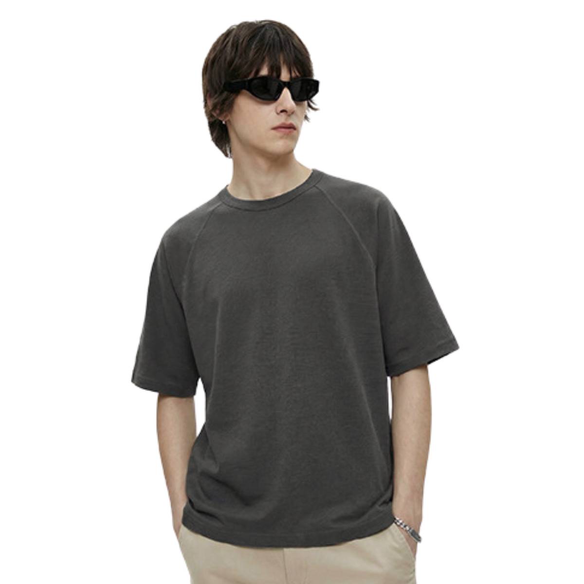 Camiseta desteñida con lavado a la piedra de 7.5 oz