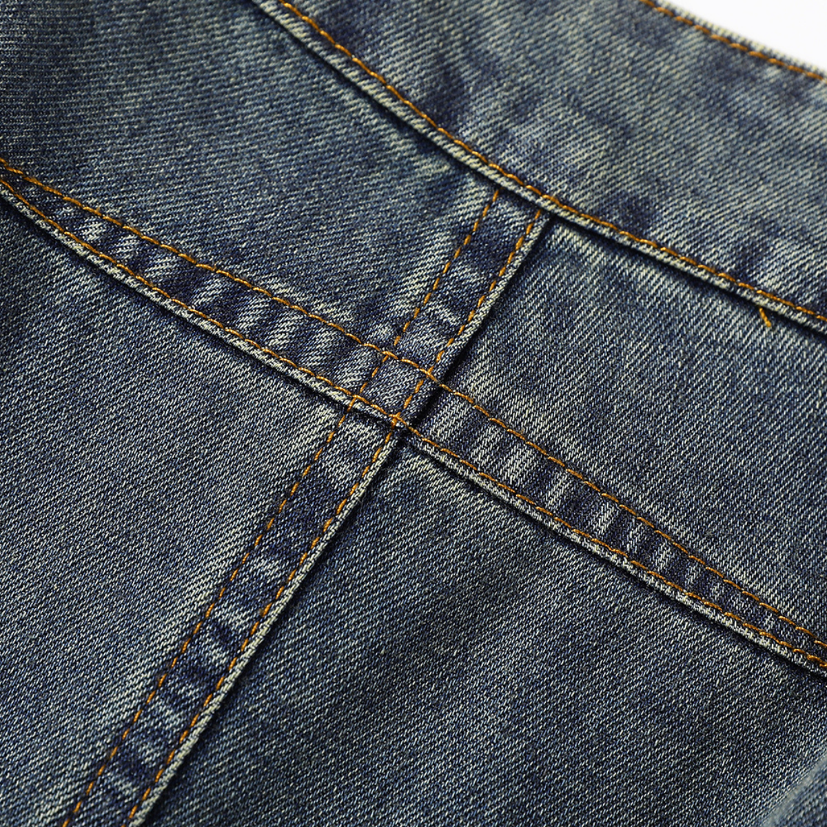 A-Line Denim Spaghetti-Strap Midi Dress