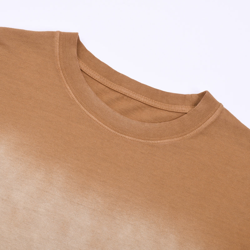 Stone-Washed Faded Cotton Tee 7.5oz