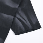 Stripe Tie-Dye Distressed Edge Tee 7.5oz