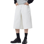 White Baggy Bermuda Denim Shorts