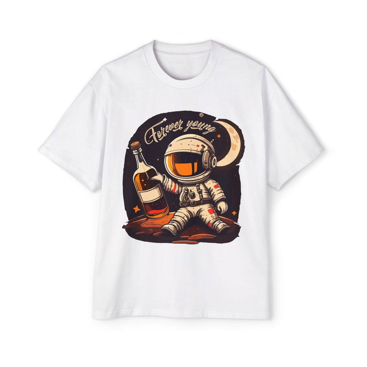 Forver Young Astronaut Graphic Tee-INNBLAC Fashion Apparel