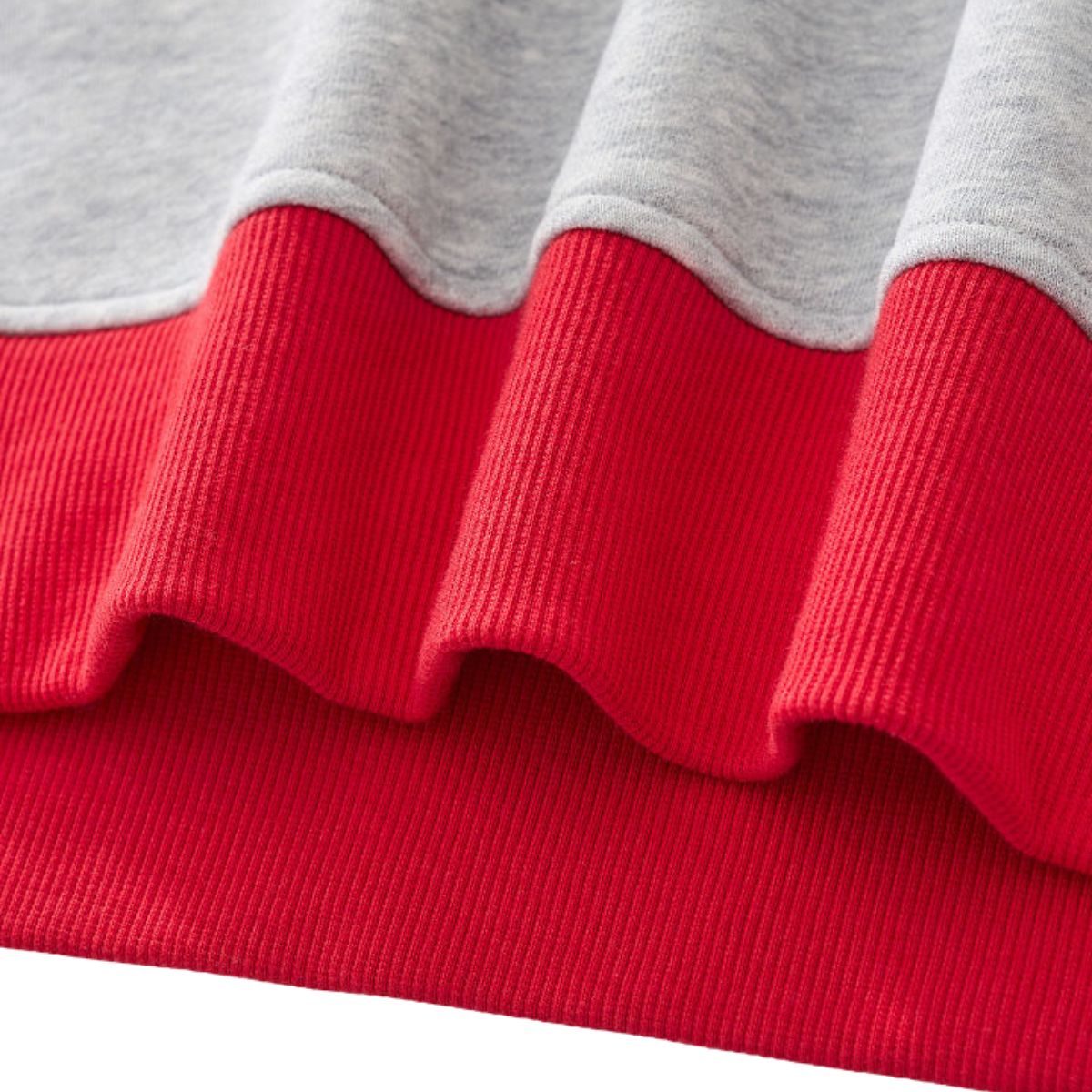Mock Neck Sweatshirt With Contrast‑Color Stitching