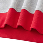 Mock Neck Sweatshirt With Contrast‑Color Stitching