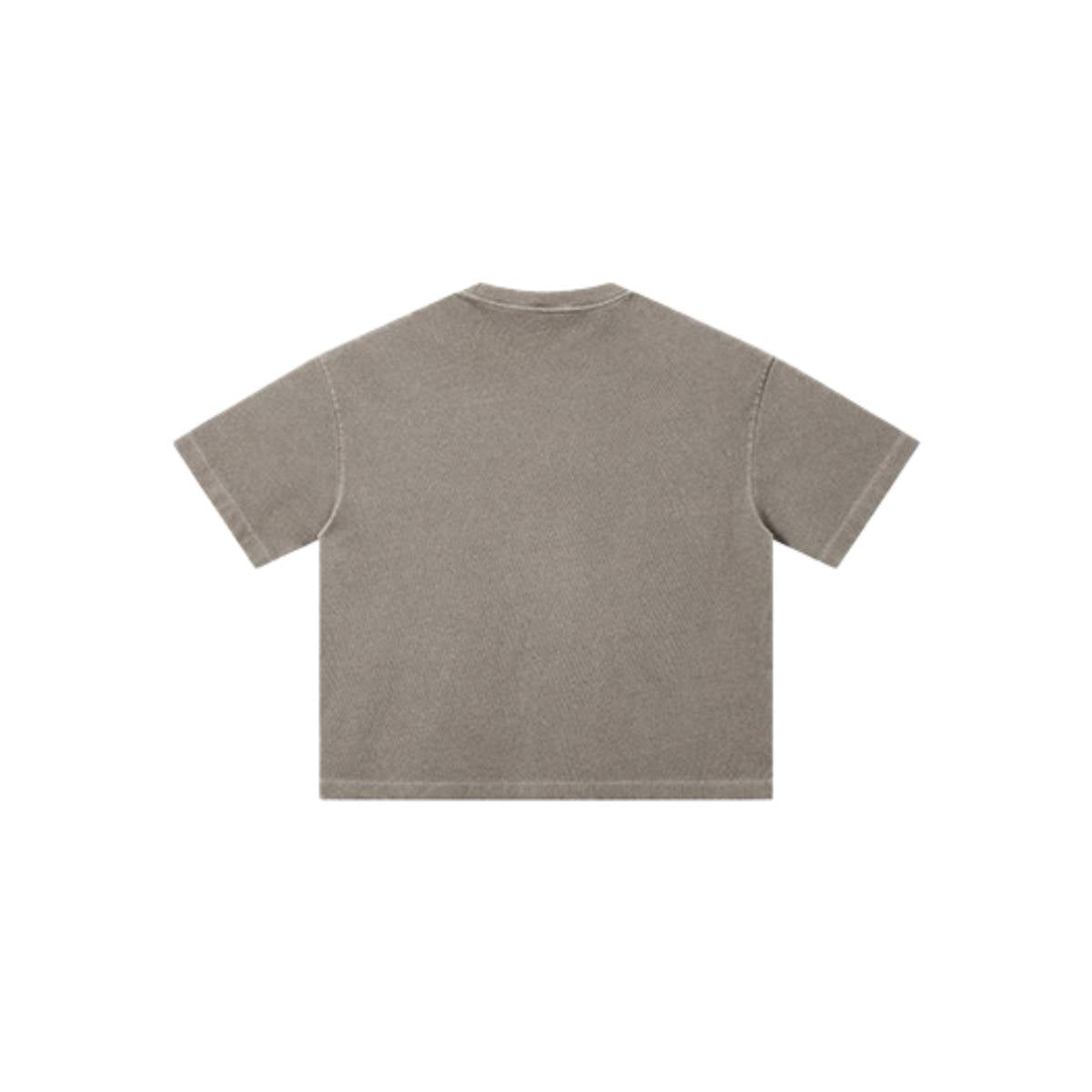 Camiseta destructiva de peso pesado con borde crudo de 10 oz