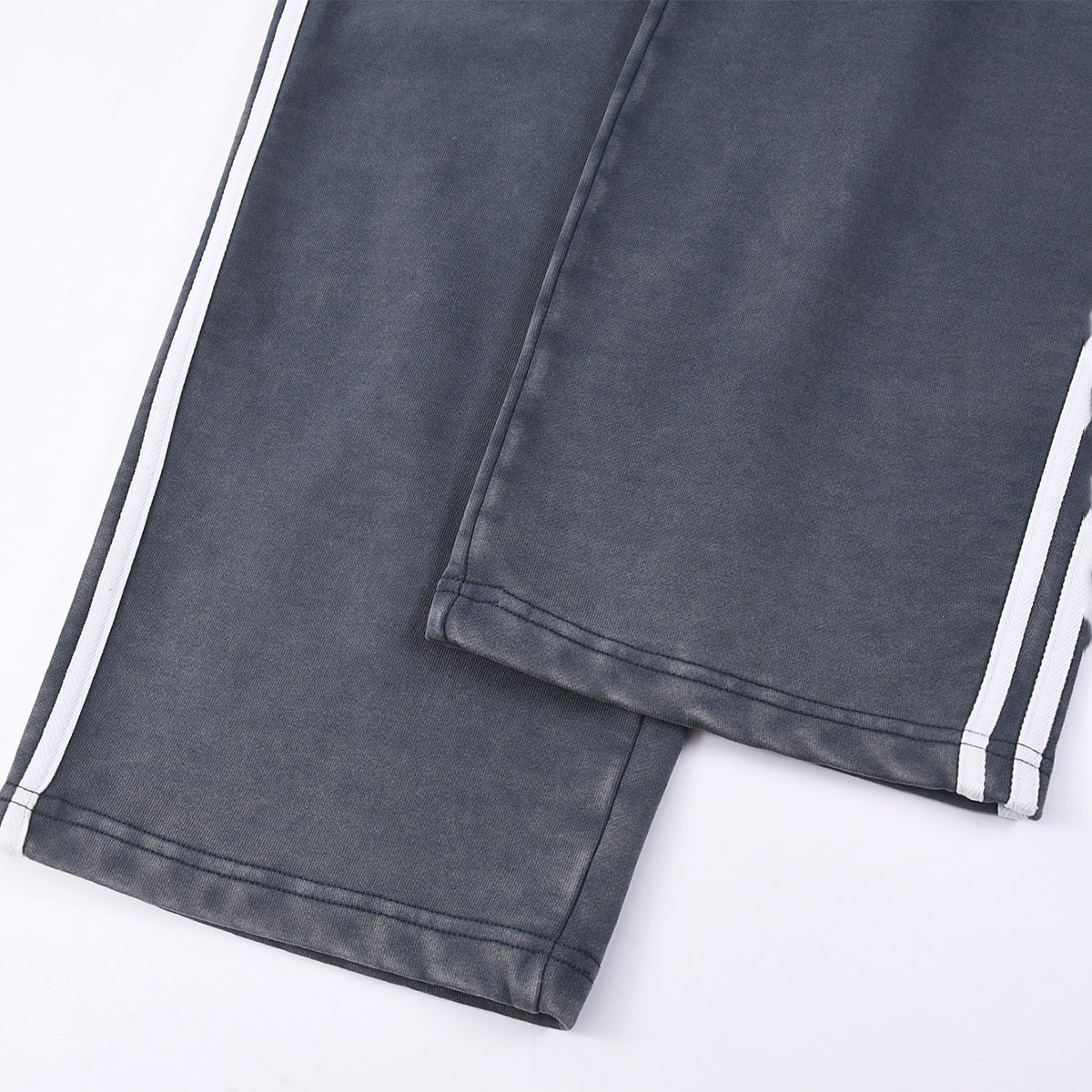 Contrast Side-Stripe Cotton Sweatpants