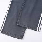 Contrast Side-Stripe Cotton Sweatpants