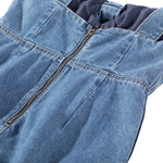 Women's Denim Bow Strappy Mini Dress