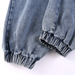 Washed Baggy Knit Denim Joggers