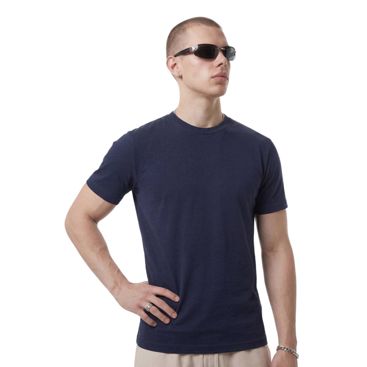 Camiseta destructiva de peso pesado con borde crudo de 10 oz