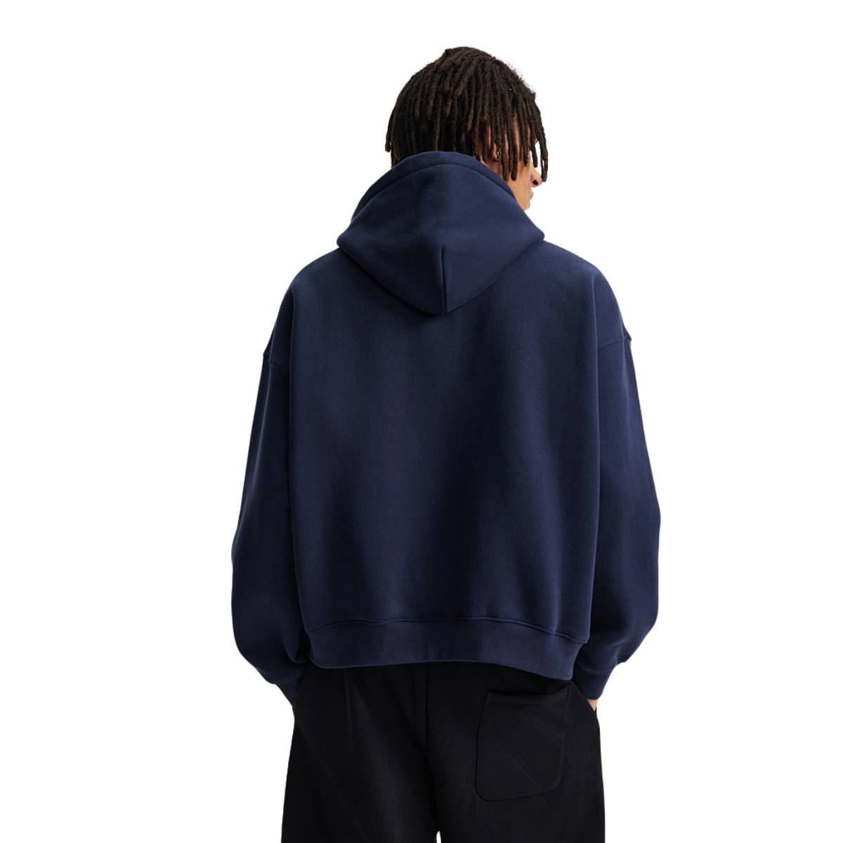 Sudadera con capucha y cremallera lavada de doble cursor