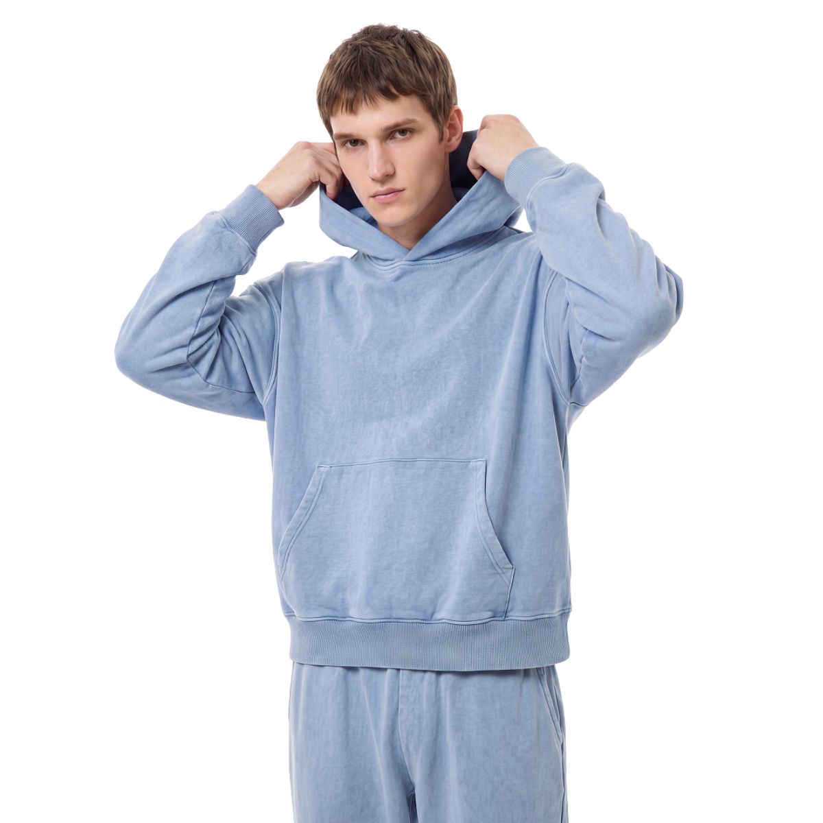 Washed Distressed Loose Casual Hoodie